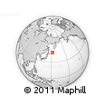 Outline Map of the Area around 45° 35' 46" N, 152° 13' 29" E, rectangular outline