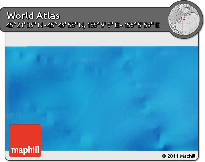 Physical 3D Map of the Area around 45° 35' 46" N, 155° 37' 30" E