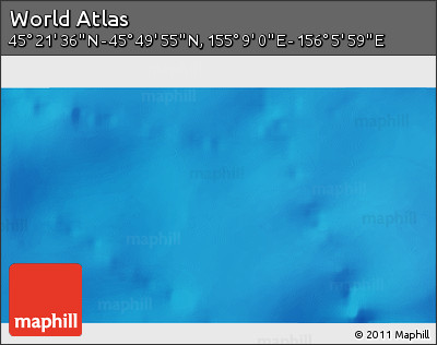 Physical 3D Map of the Area around 45° 35' 46" N, 155° 37' 30" E