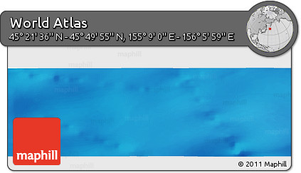 Physical Panoramic Map of the Area around 45° 35' 46" N, 155° 37' 30" E