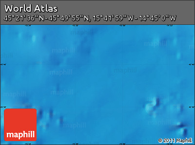 Physical Map of the Area around 45° 35' 46" N, 15° 13' 29" W