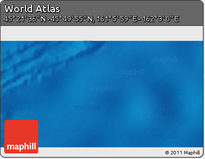 Physical 3D Map of the Area around 45° 35' 46" N, 161° 34' 29" E