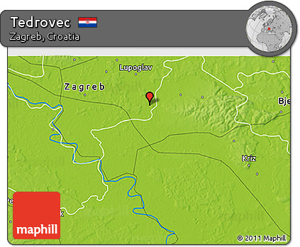 Physical 3D Map of Tedrovec