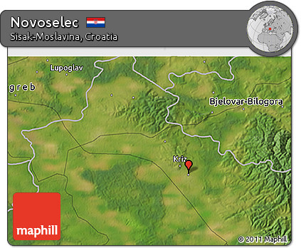 Satellite 3D Map of Novoselec
