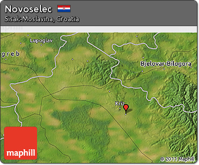 Satellite 3D Map of Novoselec