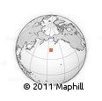 Outline Map of the Area around 45° 35' 46" N, 173° 19' 29" W, rectangular outline