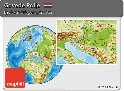 Physical Location Map of Goveđe Polje