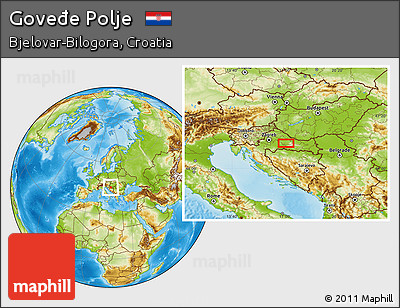 Physical Location Map of Goveđe Polje