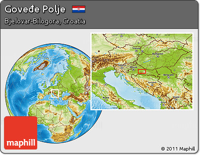 Physical Location Map of Goveđe Polje