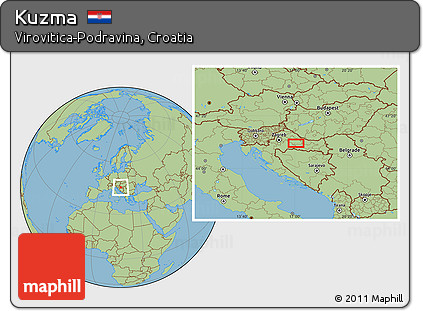 Savanna Style Location Map of Kuzma