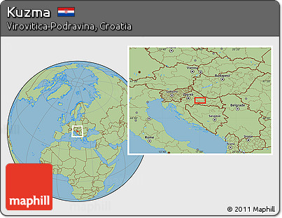 Savanna Style Location Map of Kuzma