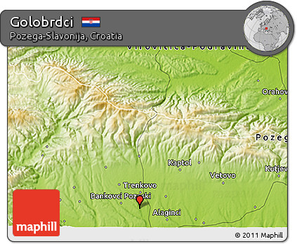 Physical 3D Map of Golobrdci