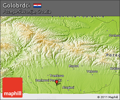 Physical 3D Map of Golobrdci