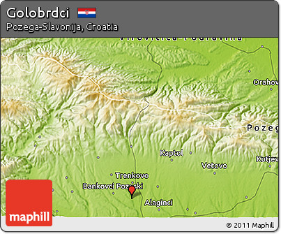 Physical 3D Map of Golobrdci