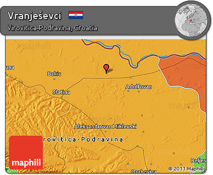 Political 3D Map of Vranješevci