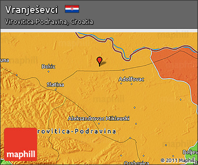 Political 3D Map of Vranješevci