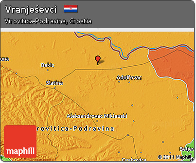 Political 3D Map of Vranješevci