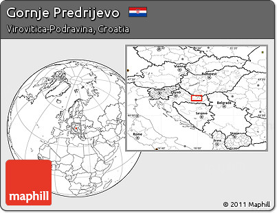 Blank Location Map of Gornje Predrijevo
