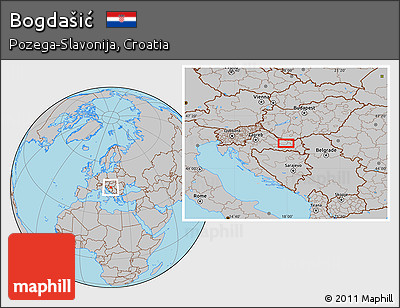 Gray Location Map of Bogdašić