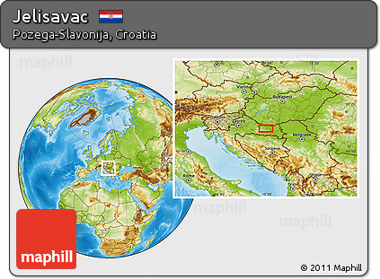 Physical Location Map of Jelisavac