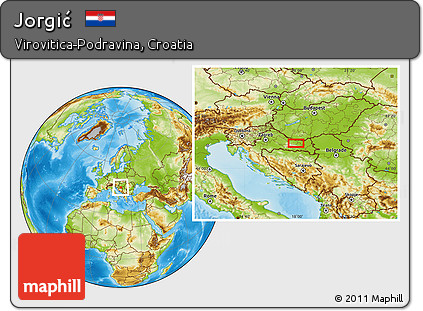 Physical Location Map of Jorgić