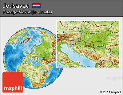 Physical Location Map of Jelisavac