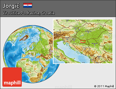 Physical Location Map of Jorgić