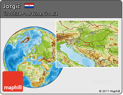 Physical Location Map of Jorgić