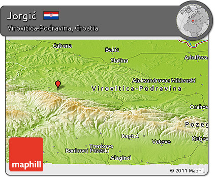 Physical Panoramic Map of Jorgić