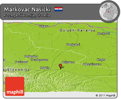Physical Panoramic Map of Markovac Našički