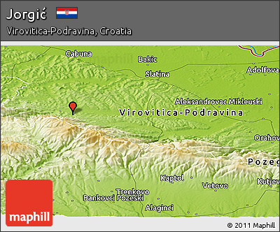 Physical Panoramic Map of Jorgić