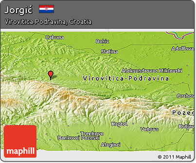 Physical Panoramic Map of Jorgić