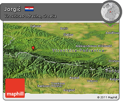 Satellite Panoramic Map of Jorgić