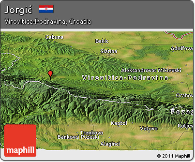Satellite Panoramic Map of Jorgić