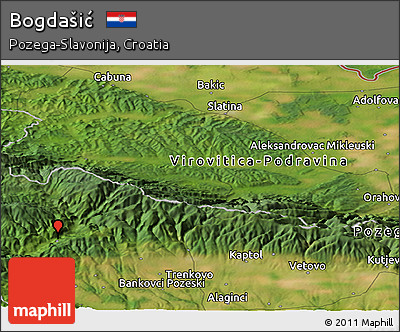 Satellite Panoramic Map of Bogdašić
