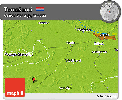Physical 3D Map of Tomašanci