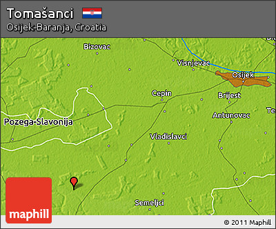 Physical 3D Map of Tomašanci