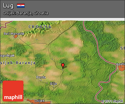 Satellite 3D Map of Lug