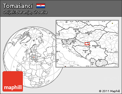 Blank Location Map of Tomašanci
