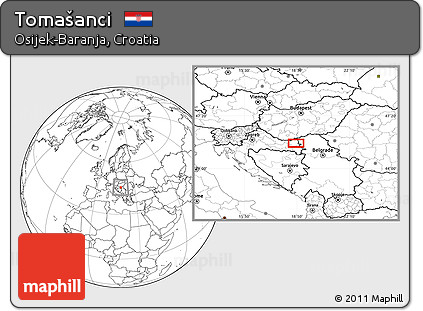 Blank Location Map of Tomašanci