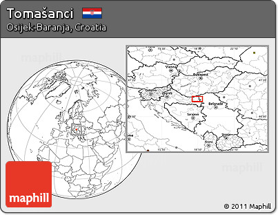 Blank Location Map of Tomašanci