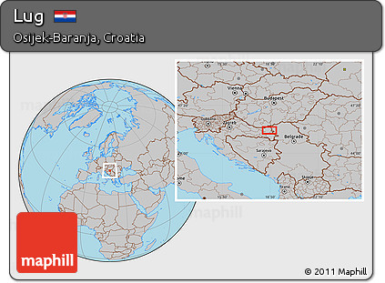Gray Location Map of Lug
