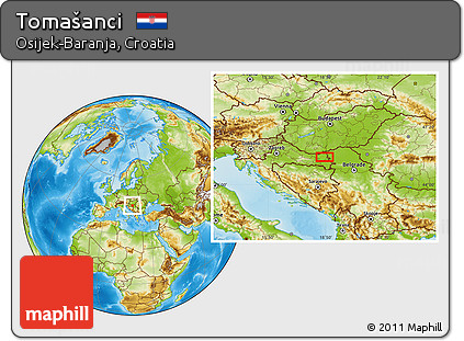 Physical Location Map of Tomašanci