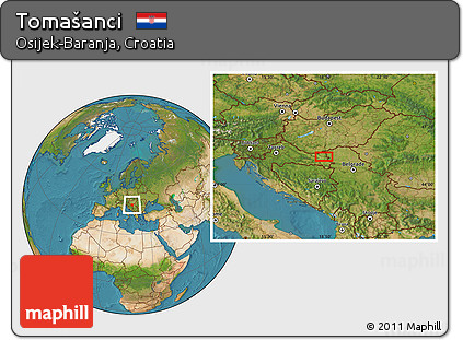 Satellite Location Map of Tomašanci