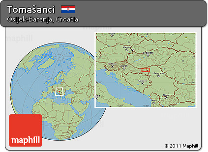Savanna Style Location Map of Tomašanci