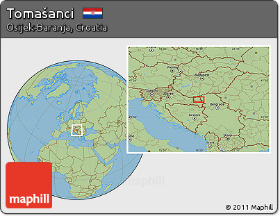 Savanna Style Location Map of Tomašanci
