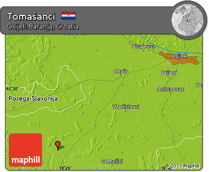Physical Map of Tomašanci