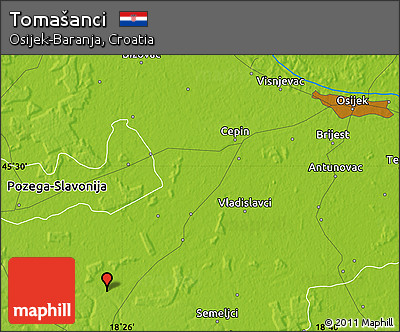 Physical Map of Tomašanci