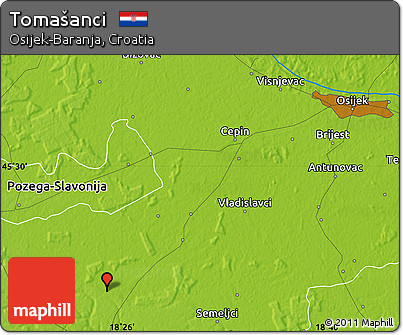 Physical Map of Tomašanci