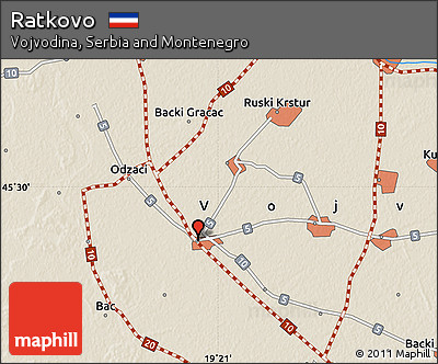 Shaded Relief Map of Ratkovo